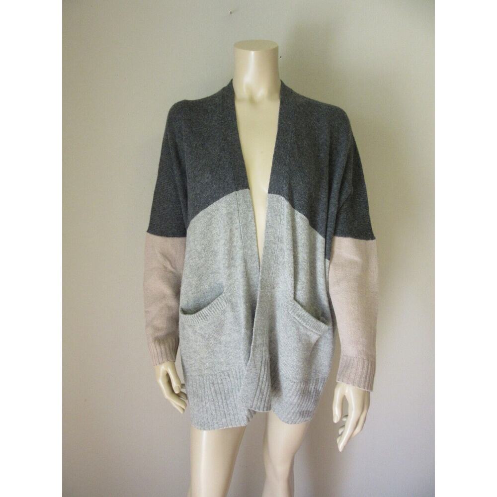 MASON Gray Oversized Size S Pockets Open Cardigan Sweater